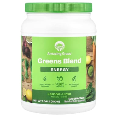 Зеленый комплекс Amazing Grass Energy, вкус Lemon-Lime, 700 г, 1.54 lb