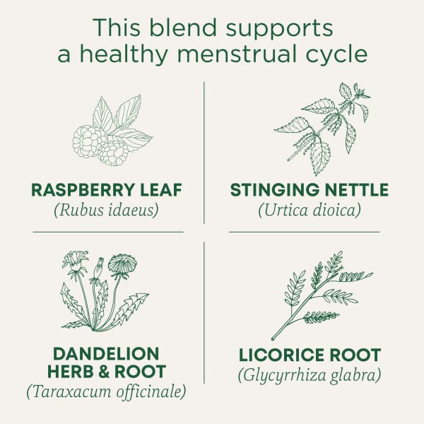 Чай Traditional Medicinals Organic Healthy Cycle® Raspberry Leaf Caffeine Free, оттенок 16 Wrapped Tea Bags, 24 г, чайные пакетики — фото 4