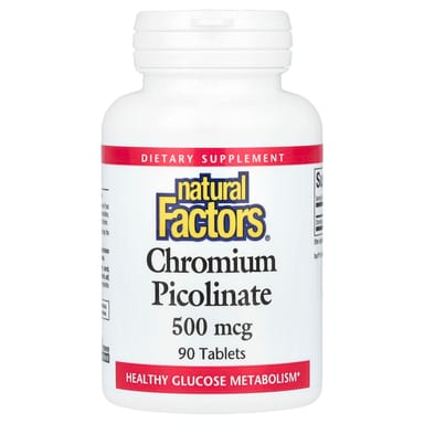 Хром пиколинат Natural Factors, 500 мкг, 90 таблеток