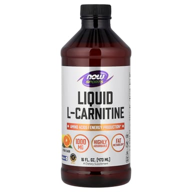 L-карнитин NOW Foods Sports Liquid L-Carnitine, оттенок Citrus, 473 мл, жидкая форма