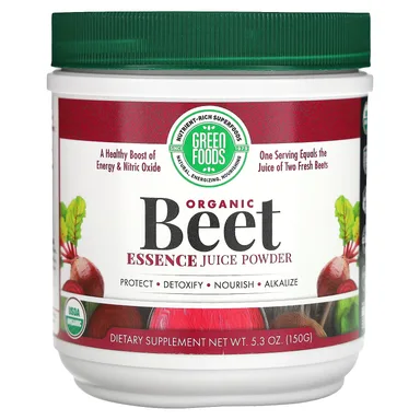 Фото товара: Эссенция Green Foods Organic Beet Juice Powder, 150 г, порошок