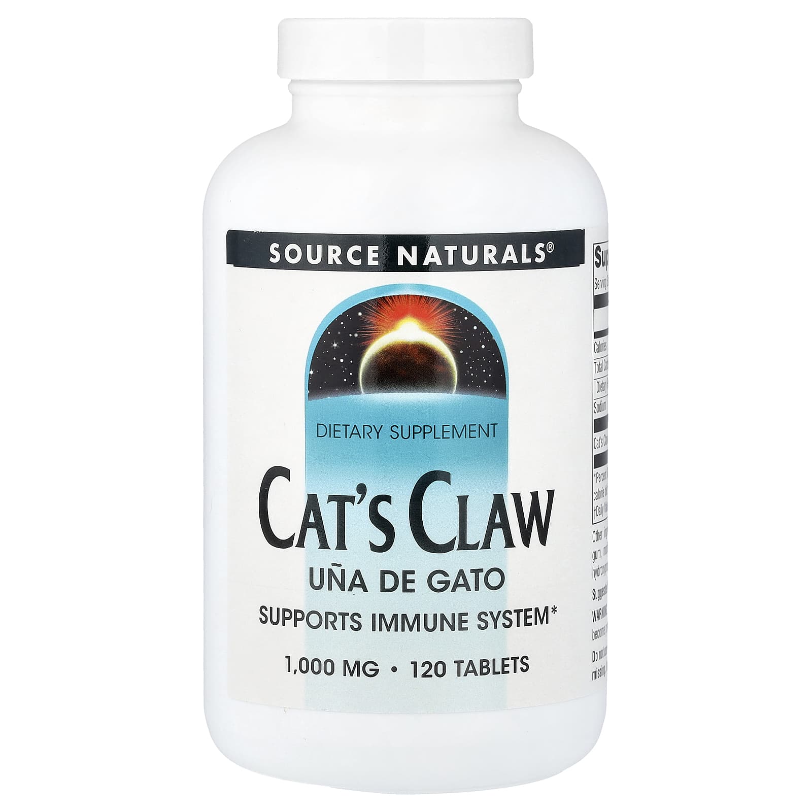 Кошачий коготь Source Naturals, 1000 мг, 120 таблеток