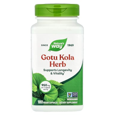 Готу кола Nature's Way Gotu Kola Herb, 475 мг, 180 растительных капсул