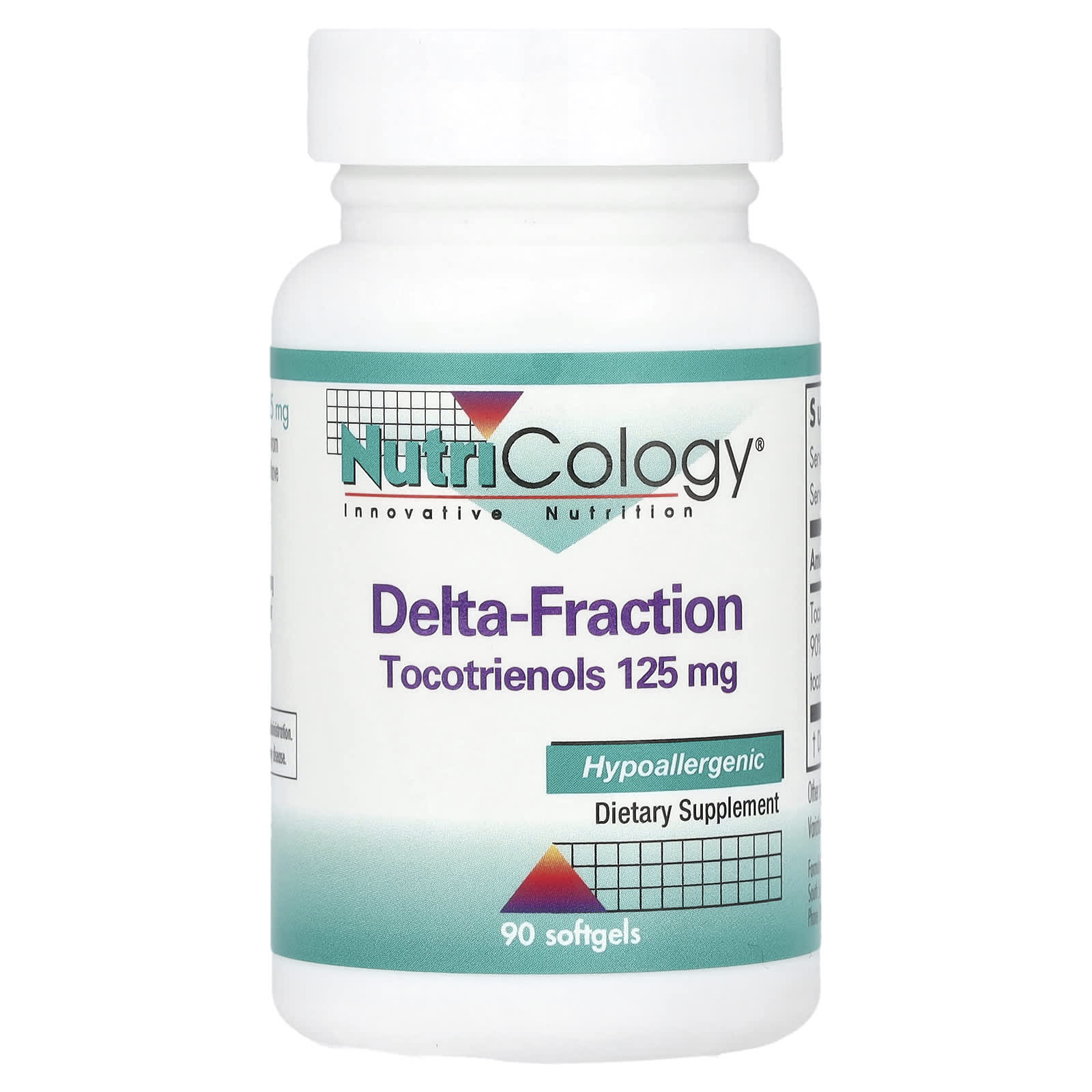 Токотриенолы Nutricology Delta-Fraction, 125 мг, 90 мягких капсул