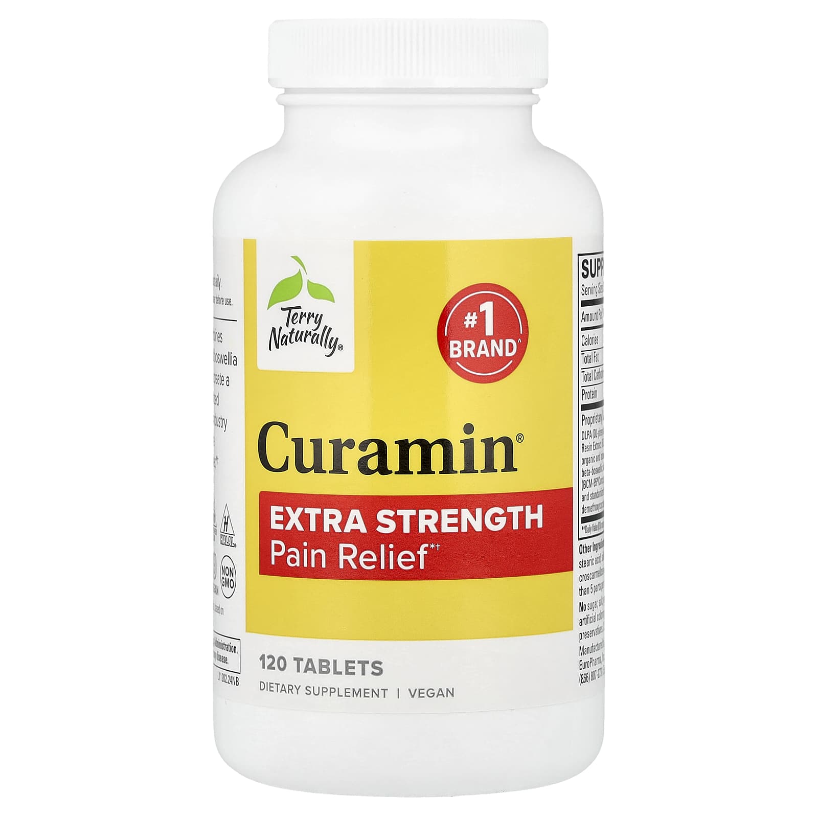 Куркуминоидный комплекс Curamin Terry Naturally® Pain Relief, 120 таблеток
