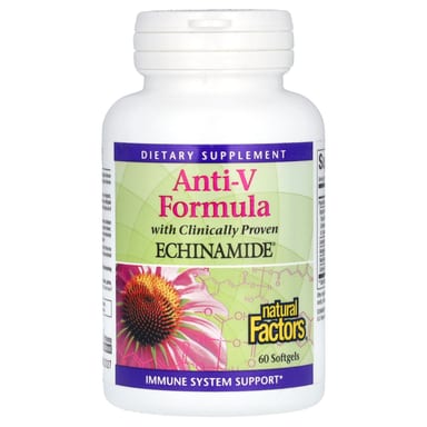 Комплекс Natural Factors Anti-V with Clinically Proven Echinamide, 60 мягких капсул