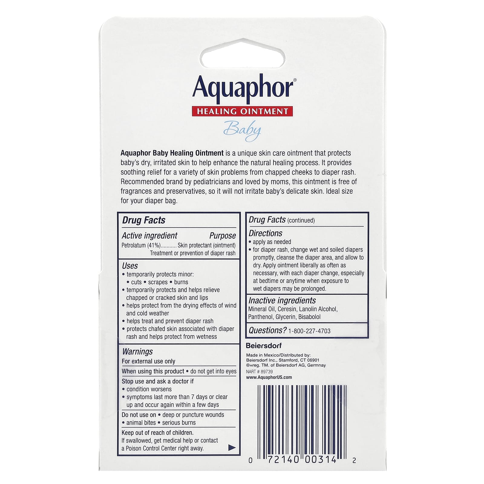 Детская заживляющая мазь Aquaphor Aquaphor, 10 г, 2 тубы — фото 3