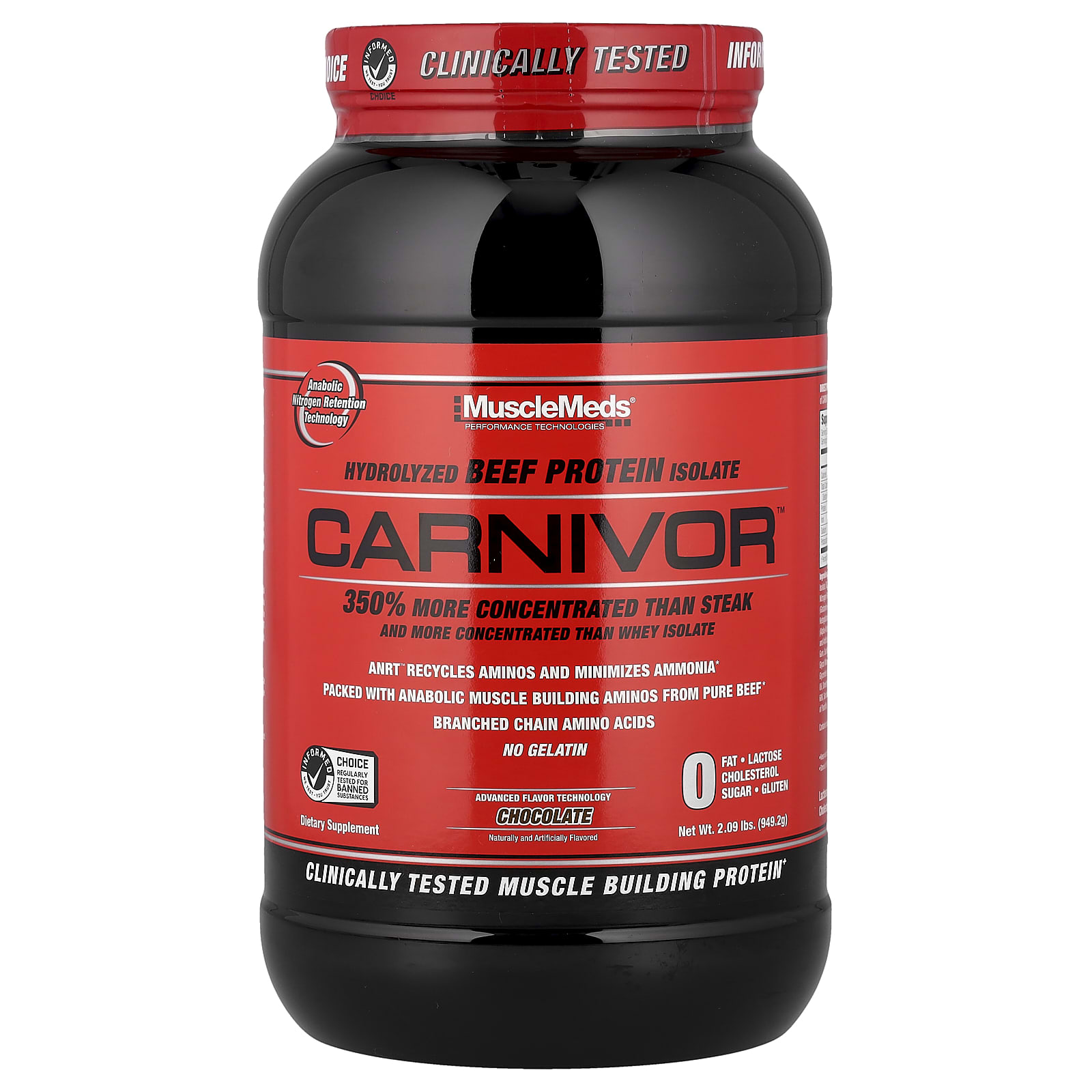 Шоколад MuscleMeds Carnivor™ Hydrolyzed Beef Protein Isolate, 949.2 г