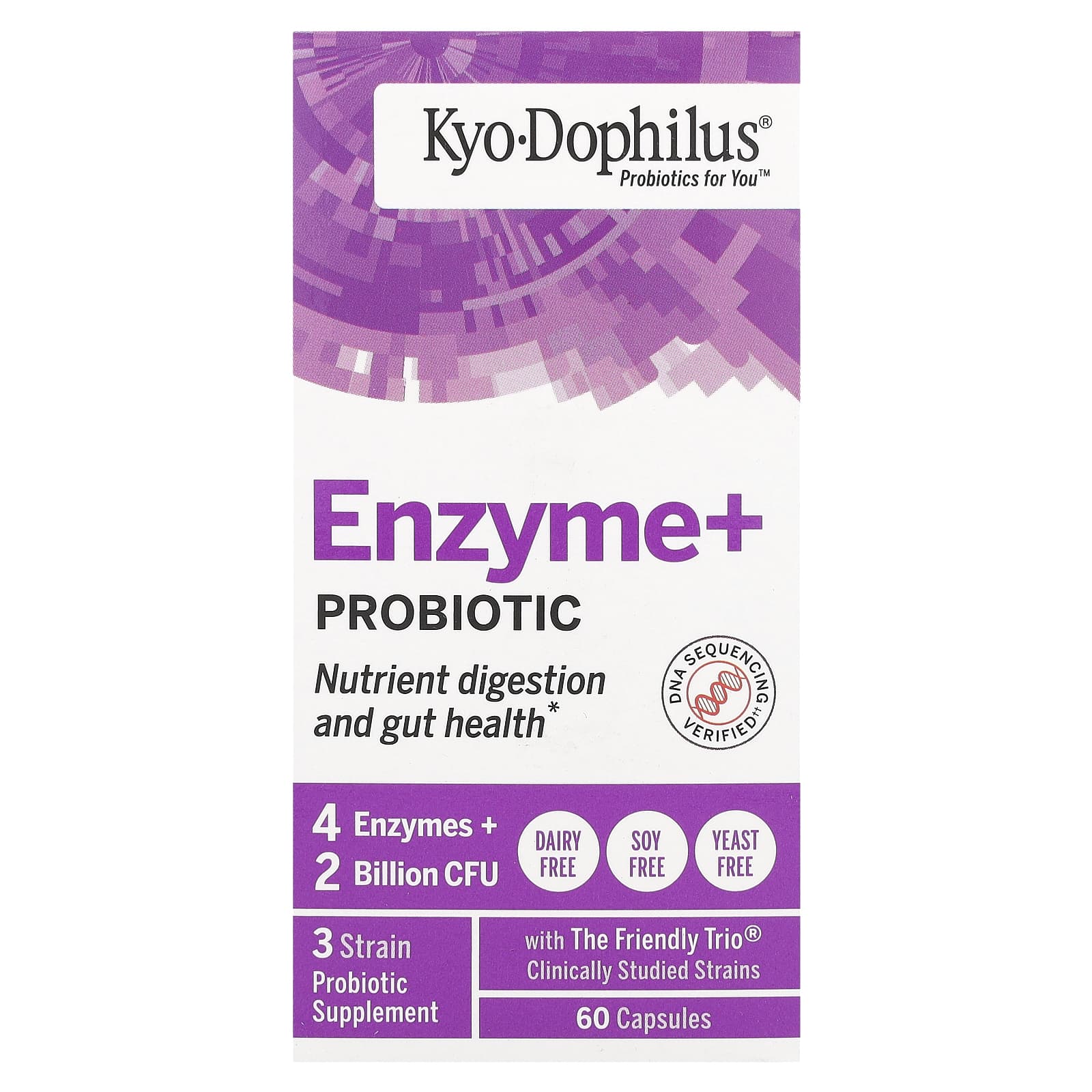 Пробиотик Kyolic Kyo Dophilus Enzyme, 60 капсул — фото 2