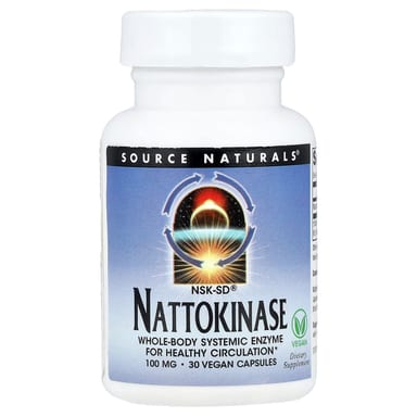 Наттокиназа Source Naturals NSK-SD®, 100 мг, 30 растительных капсул