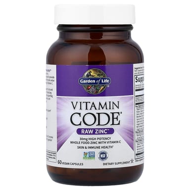 Витамин C Garden of Life Vitamin Code® RAW Zinc™ , 60 растительных капсул