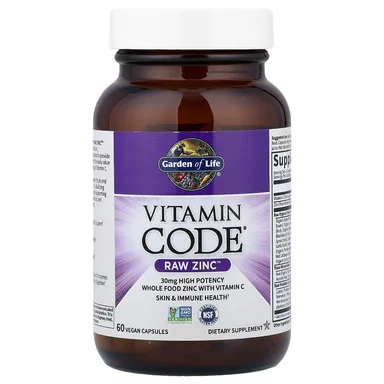 Фото товара: Витамин C Garden of Life Vitamin Code® RAW Zinc™ , 60 растительных капсул