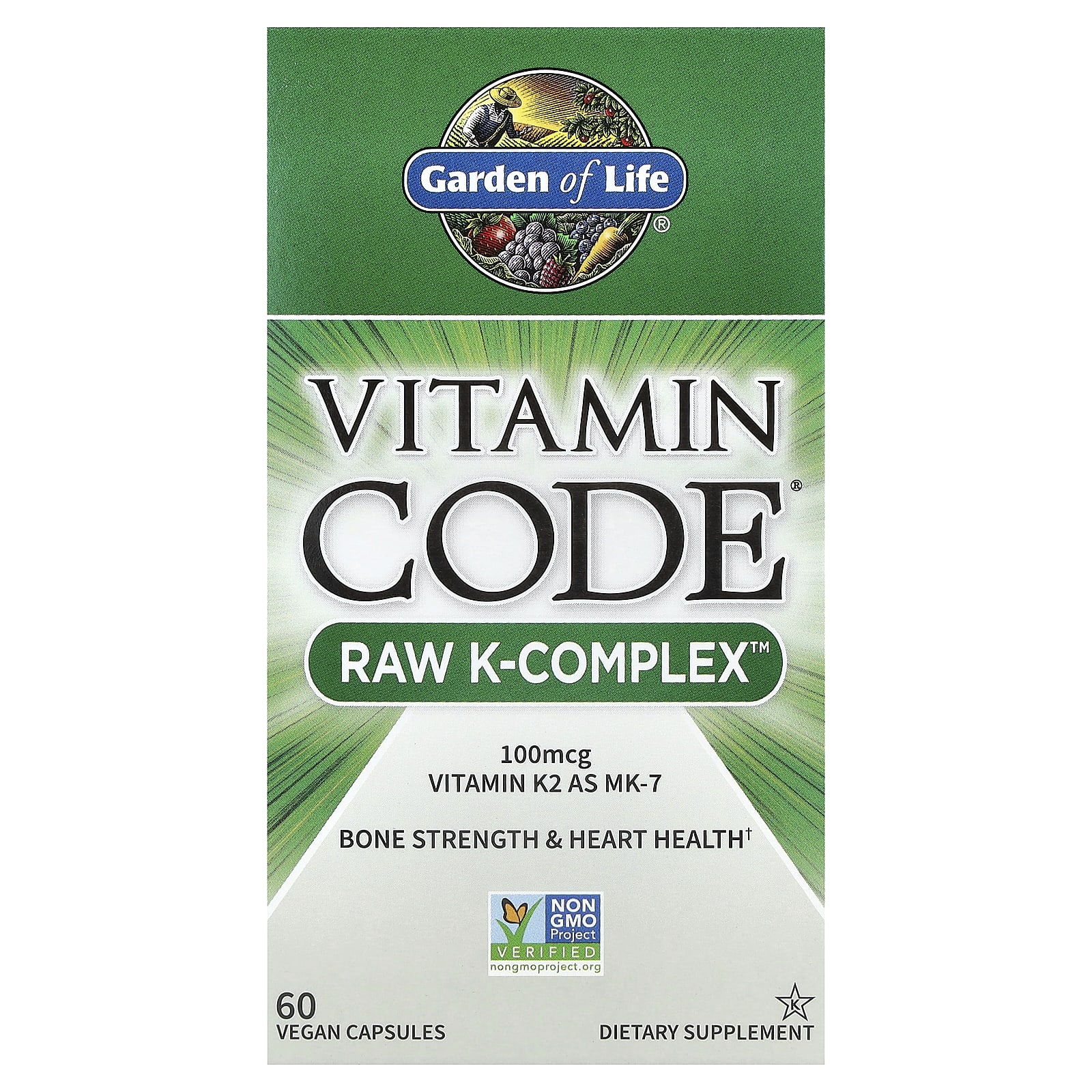 Комплекс Garden of Life Vitamin Code® RAW K-™, 60 растительных капсул — фото 2