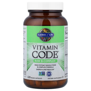 Комплекс витаминов B Garden of Life Vitamin Code® RAW B-Complex™, 120 растительных капсул