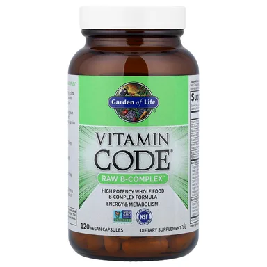 Фото товара: Комплекс витаминов B Garden of Life Vitamin Code® RAW B-Complex™, 120 растительных капсул