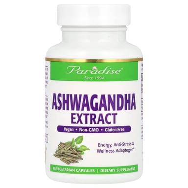 Ашваганда Paradise Herbs Extract, 250 мг, 60 растительных капсул