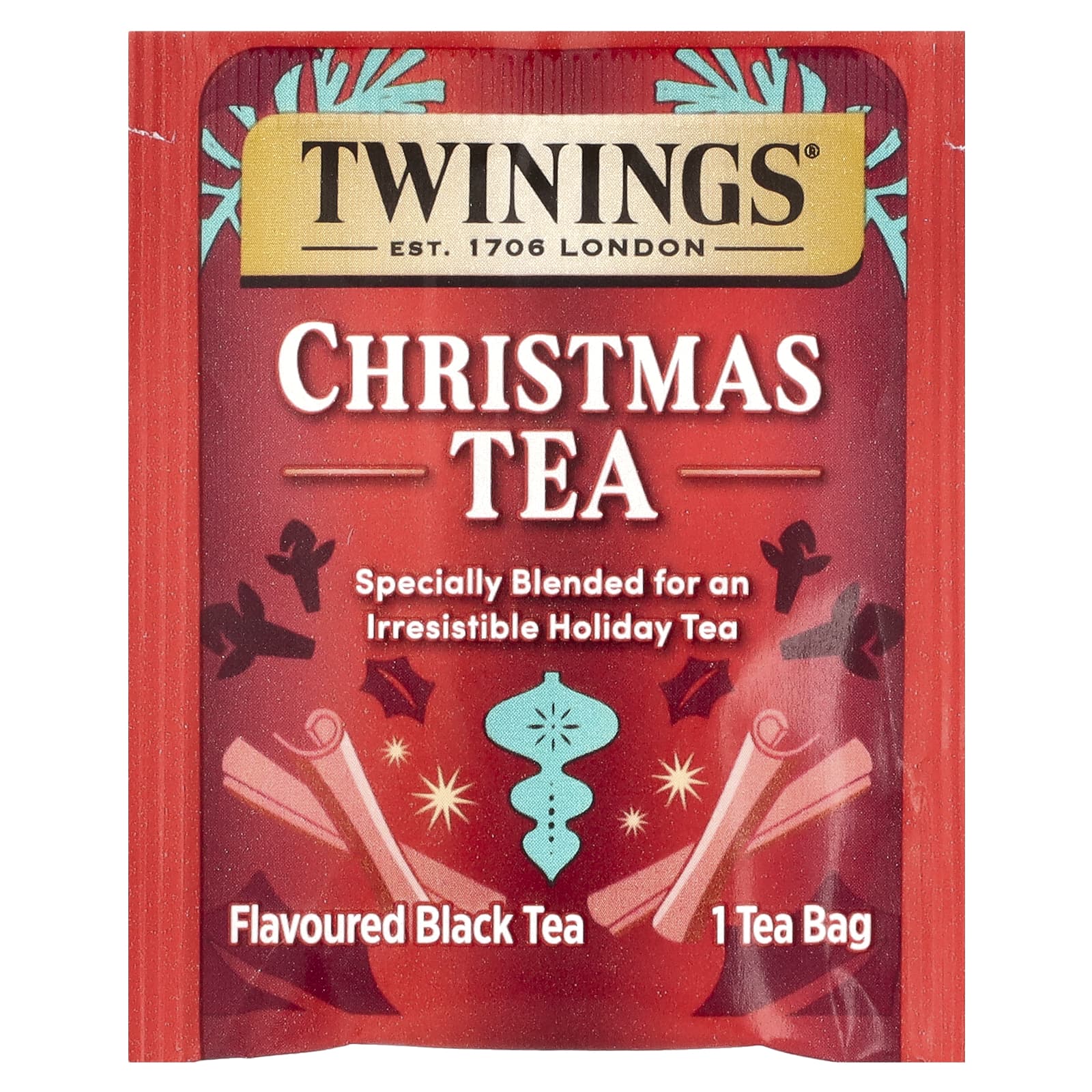 Чай Twinings Flavored Black Christmas, оттенок 20 Tea Bags, 40 г, чайные пакетики — фото 2