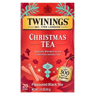 Чай Twinings Flavored Black Christmas, 20 чайных пакетиков, 40 г, чайные пакетики
