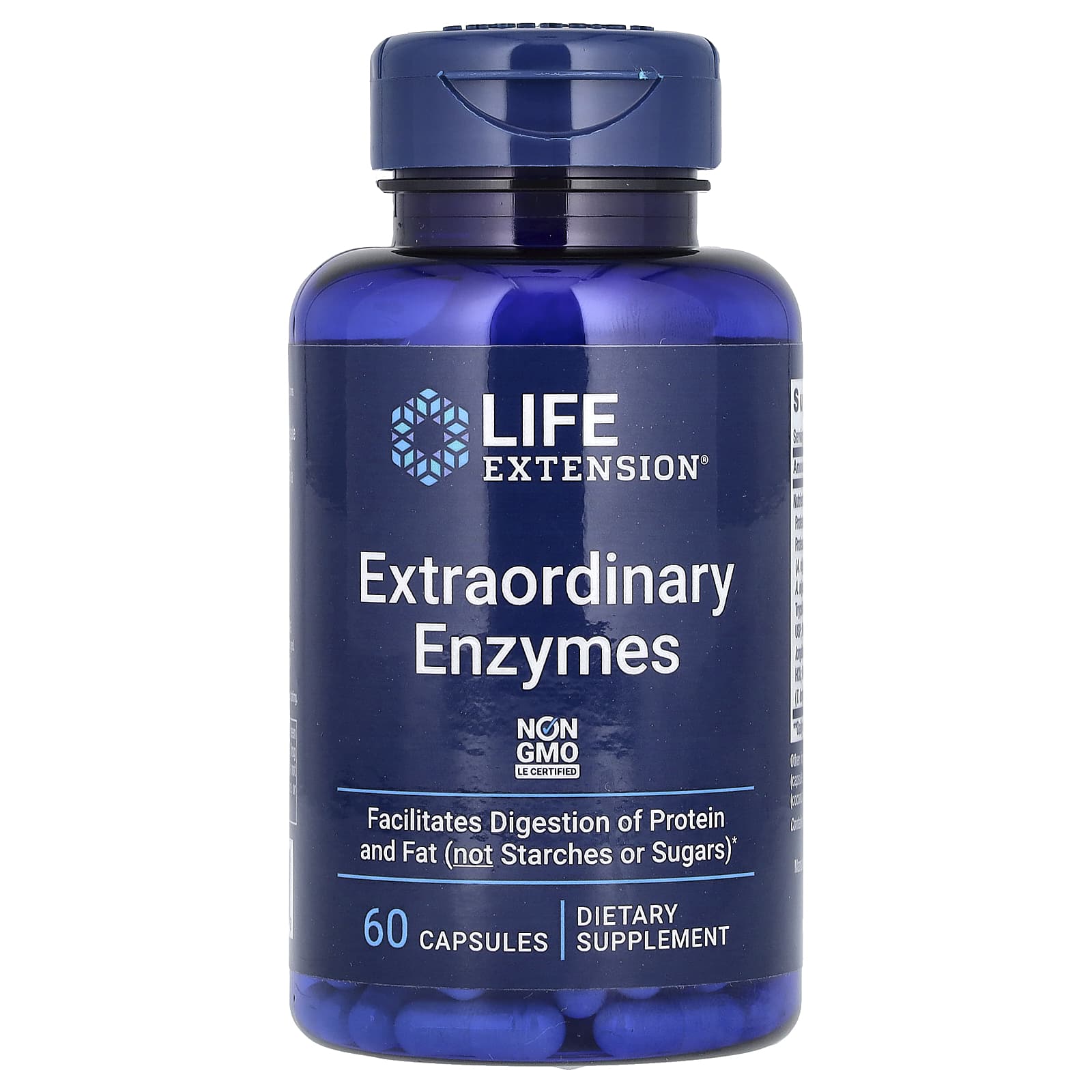 Ферменты Life Extension Extraordinary, 60 капсул