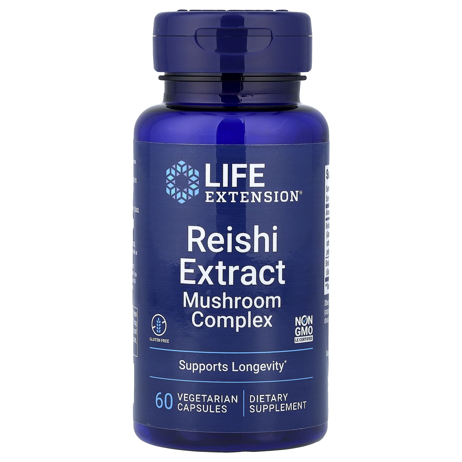 Комплекс Life Extension Reishi Extract Mushroom, 60 растительных капсул