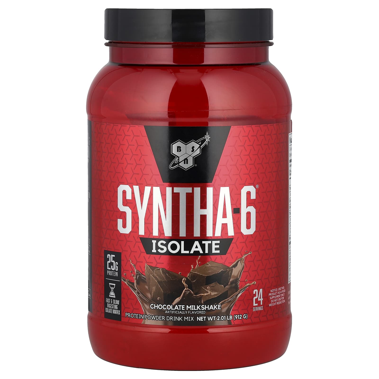Протеиновый порошок BSN Syntha-6® Isolate Drink Mix Chocolate Milkshake, 912 г, 2.01 lb, смесь для напитка