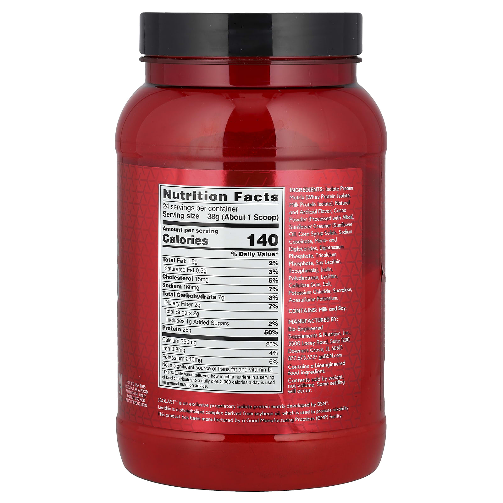 Протеиновый порошок BSN Syntha-6® Isolate Drink Mix Chocolate Milkshake, 912 г, 2.01 lb, смесь для напитка — фото 2