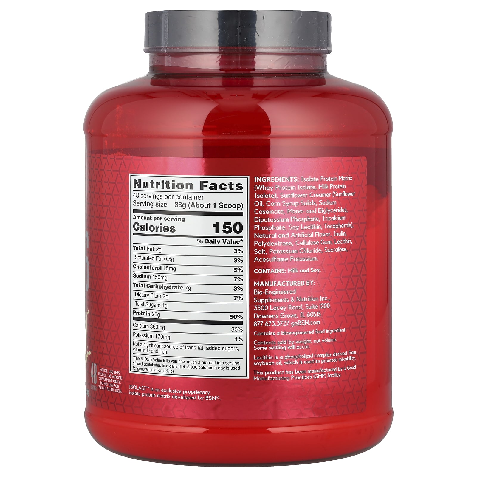 Протеиновый порошок BSN Syntha-6® Isolate Drink Mix Vanilla Ice Cream, 1.82 кг, смесь для напитка — фото 2