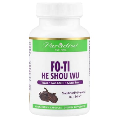 Шоу ву Paradise Herbs Fo-Ti He, 500 мг, 60 растительных капсул