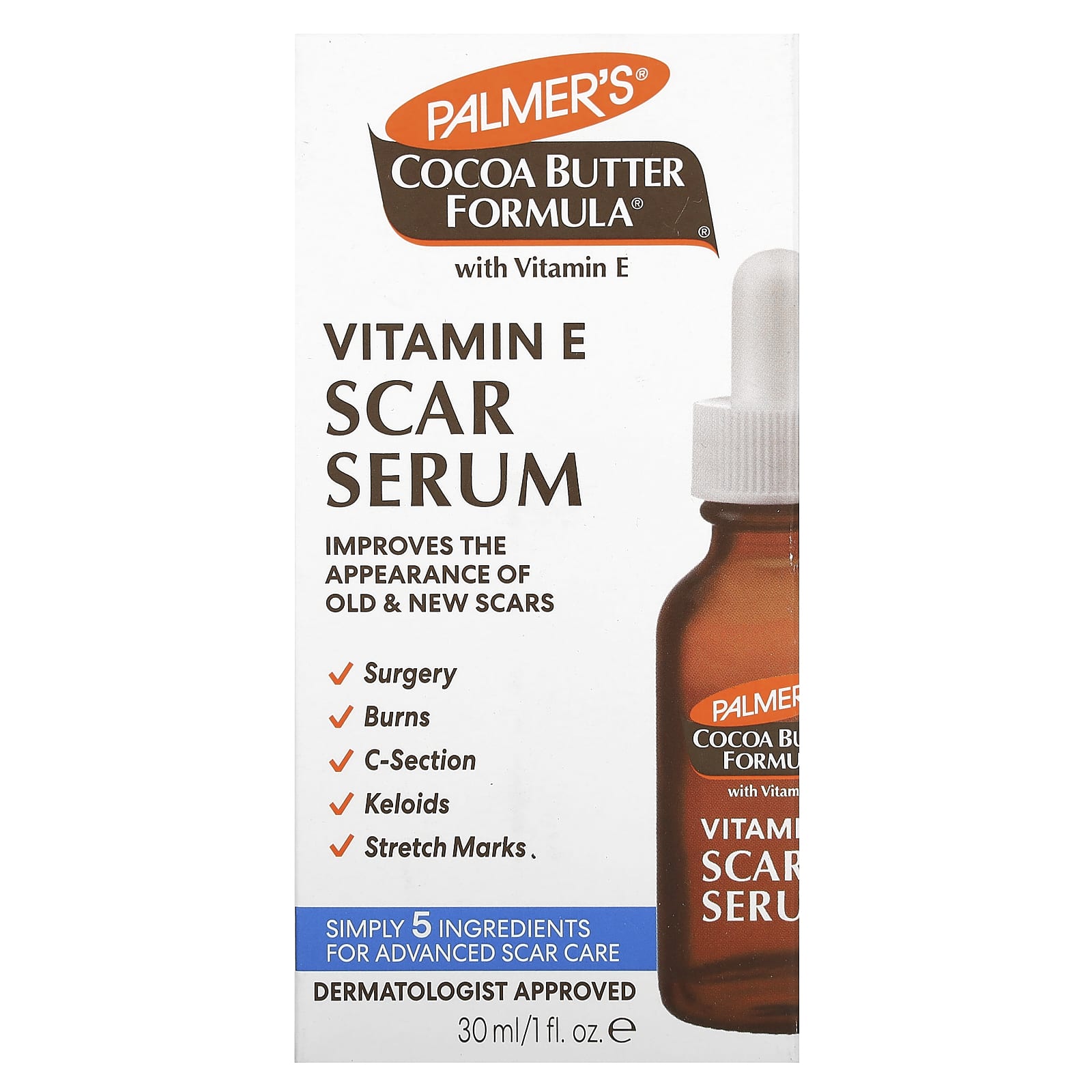 Комплекс Palmer's Cocoa Butter® with Vitamin E Scar Serum, 30 мл — фото 2