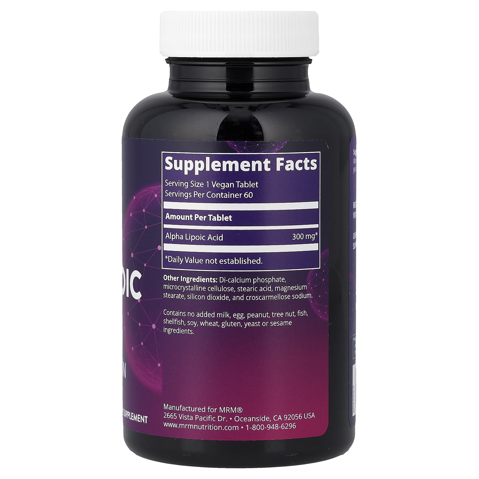 Альфа-липоевая кислота MRM Nutrition, 300 мг, таблетки — фото 2