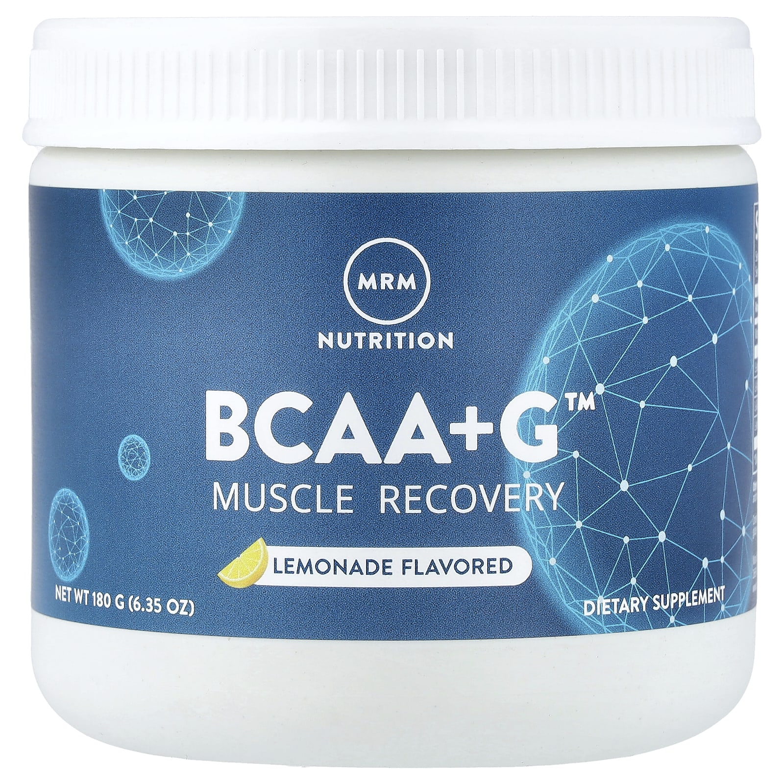 BCAA MRM Nutrition +G™ Muscle Recovery, вкус Lemonade, 180 г