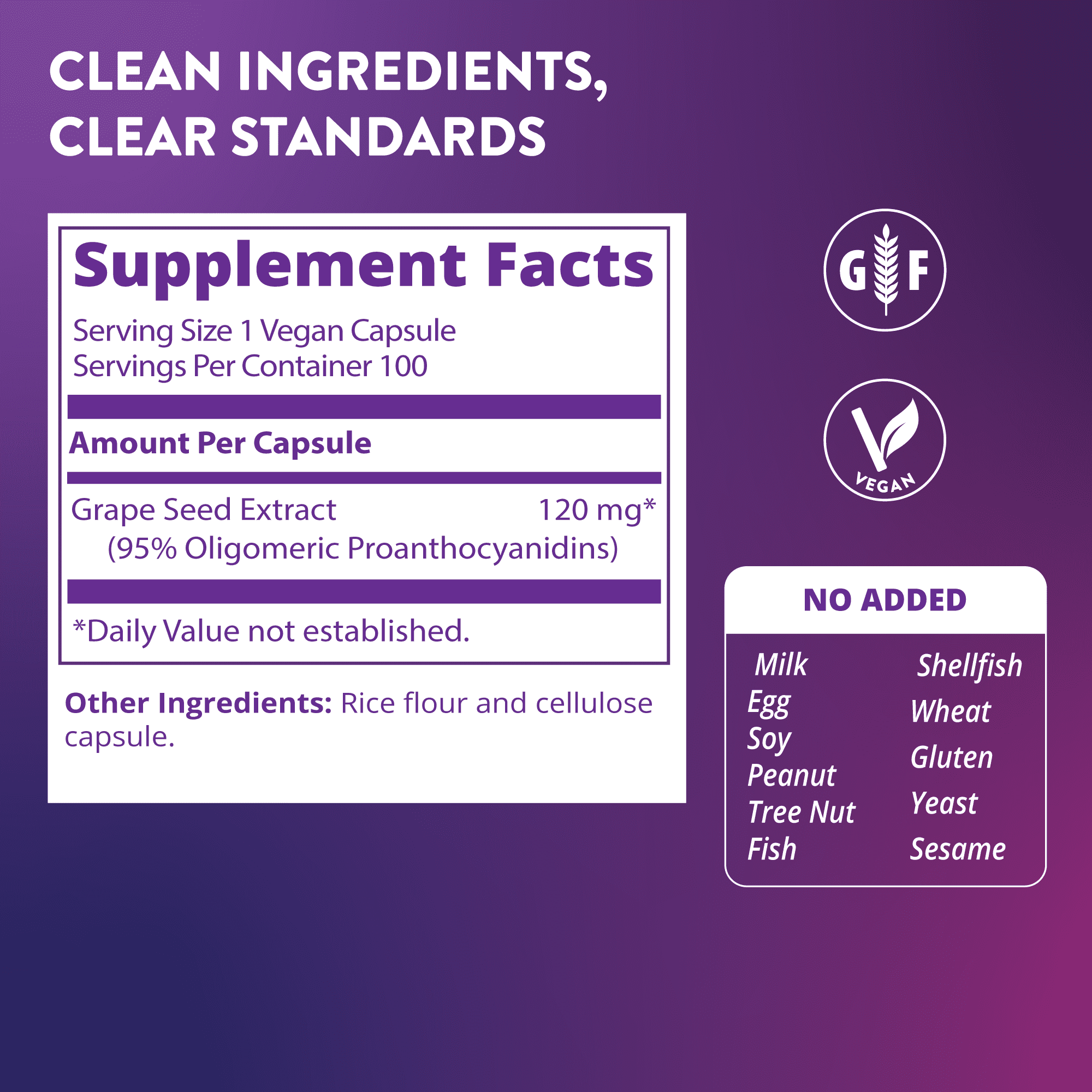 Экстракт виноградных косточек MRM Nutrition, вкус Grape Seed Extract, 120 мг, 100 растительных капсул — фото 3
