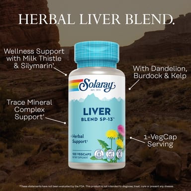 Комплекс Liver Blend Solaray SP-13™, 100 растительных капсул