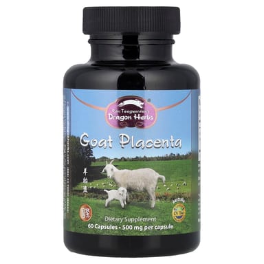 Плацента козы Dragon Herbs, 60 капсул (500 мг на капсулу)
