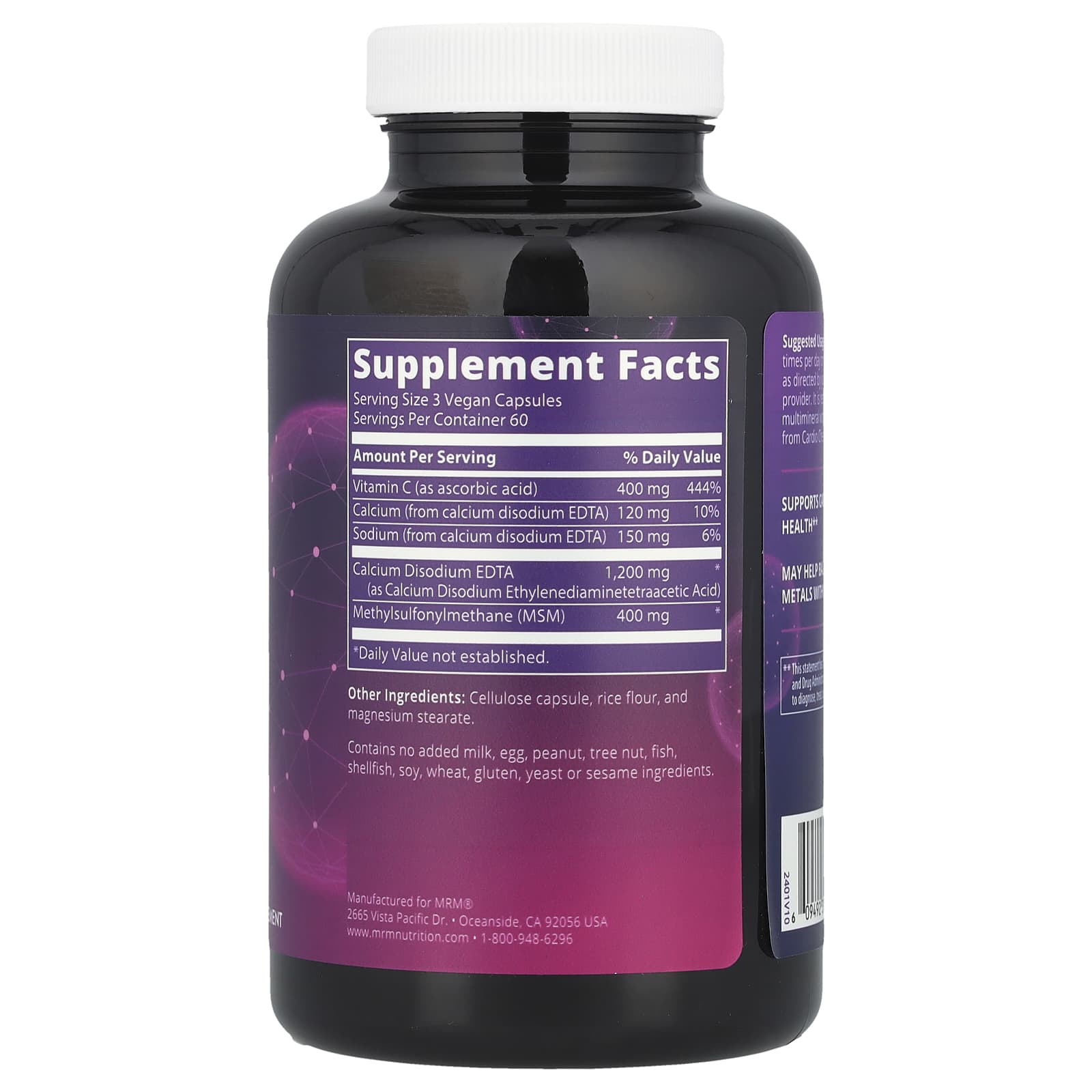 Комплекс Cardio Chelate с EDTA MRM Nutrition Cardio Chelate™ with EDTA, 180 растительных капсул — фото 2
