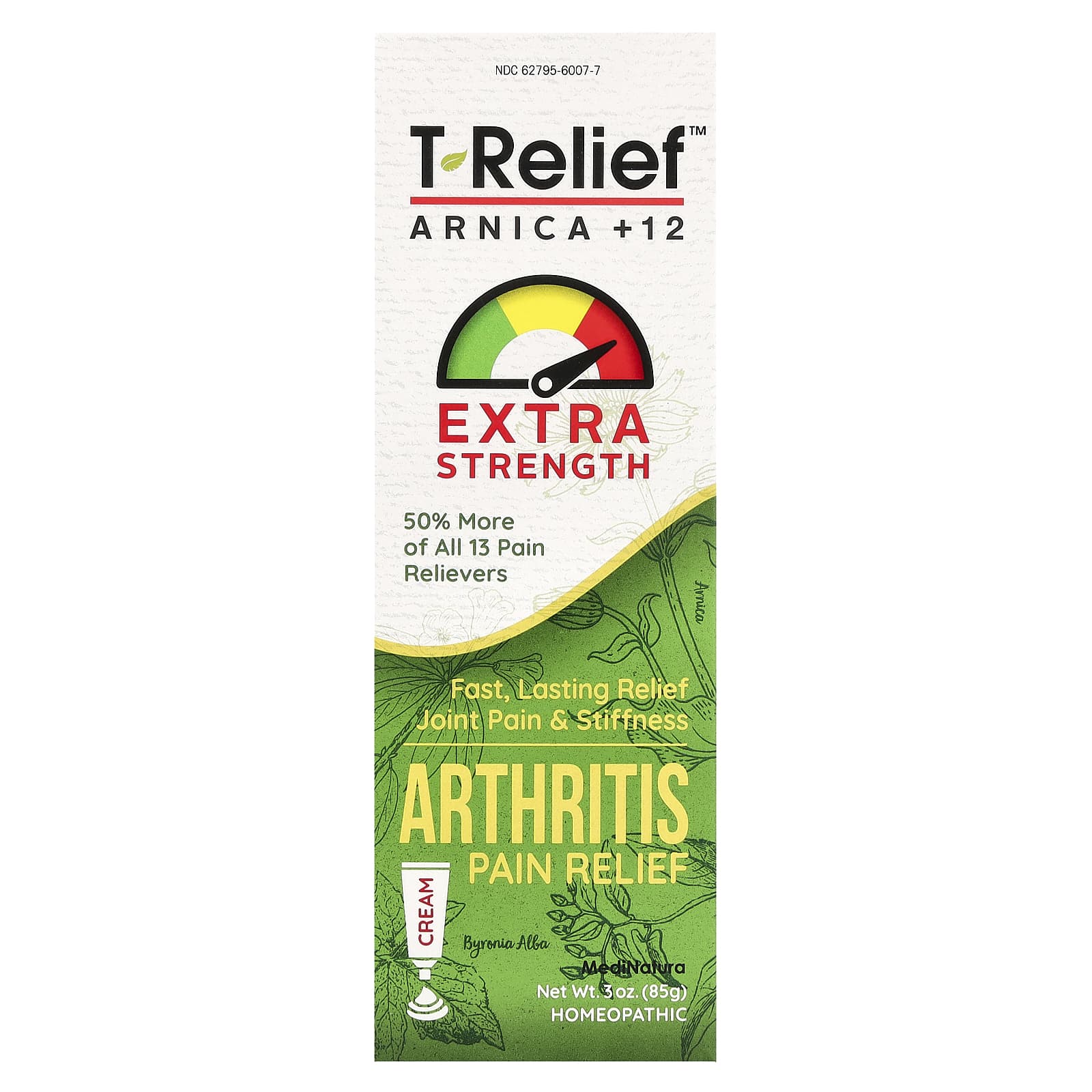 Комплекс MediNatura T-Relief Arnica +12 Arthritis Pain Relief Cream, 85 г, крем — фото 2