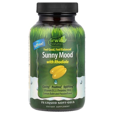 Родиола Irwin Naturals Sunny Mood®, 75 мягких капсул