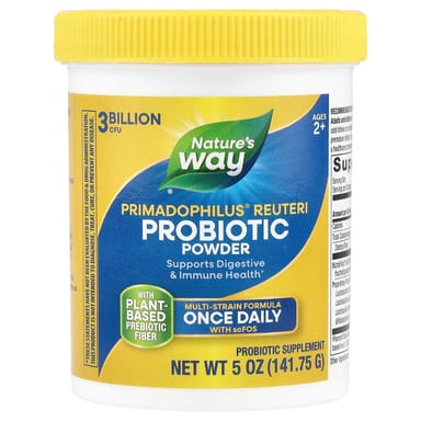 Пробиотик Nature's Way Primadophilus® Reuteri Powder, для детей от 2 лет, 3 млрд КОЕ, 141.75 г, порошок