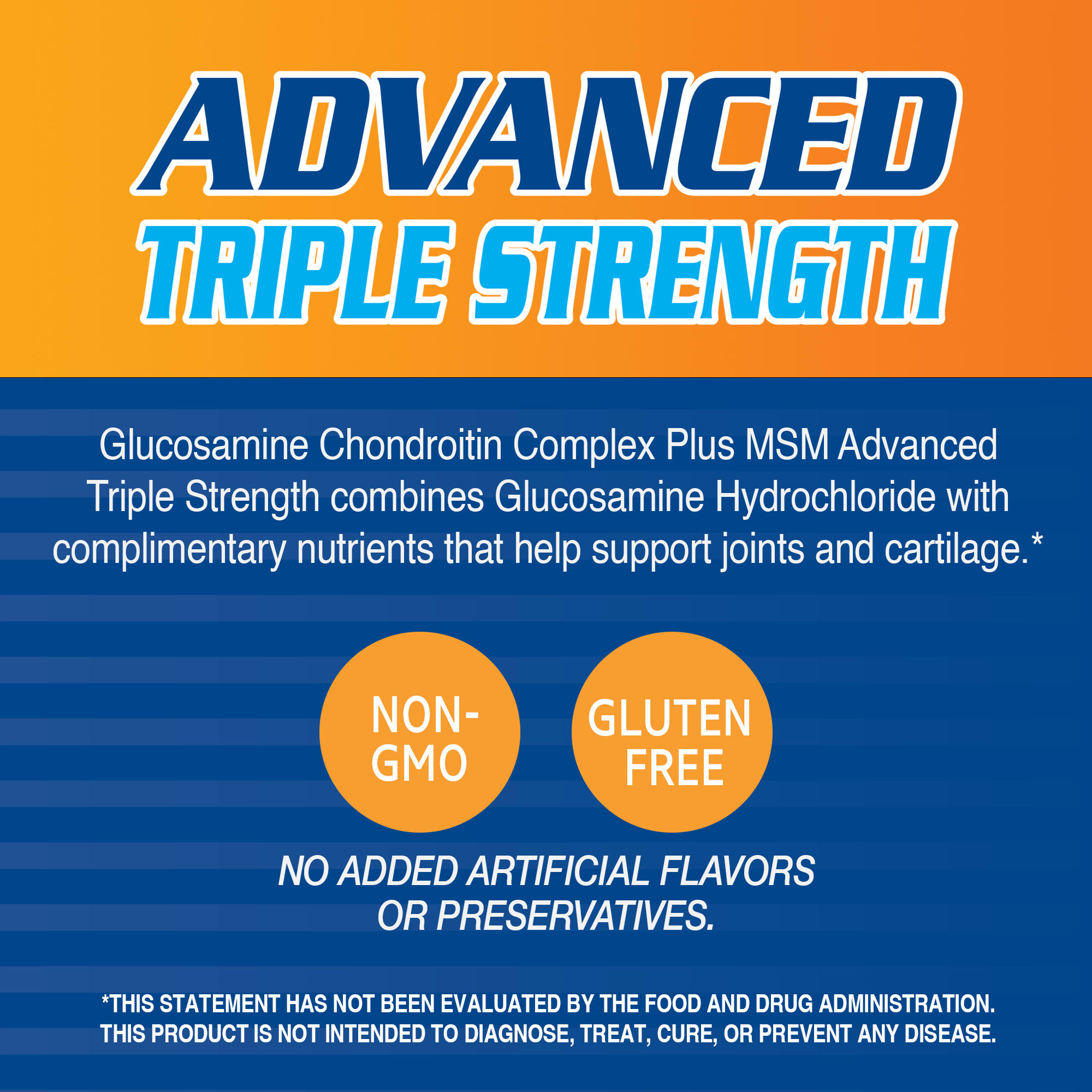 Хондроитин 21st Century Glucosamine Complex Plus MSM Advanced Triple Strength 120 Coated Tablets, таблетки — фото 3