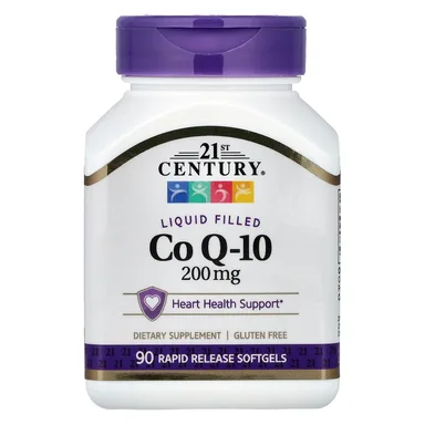 Фото товара: Коэнзим Q10 21st Century Liquid Filled 90 Rapid Release, 200 мг, мягкие капсулы