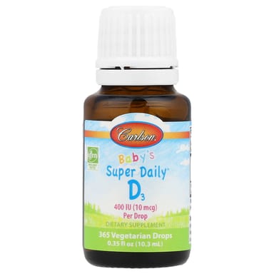 Витамин D3 Carlson Baby's Super Daily®, 10 мкг (400 МЕ), 10.3 мл