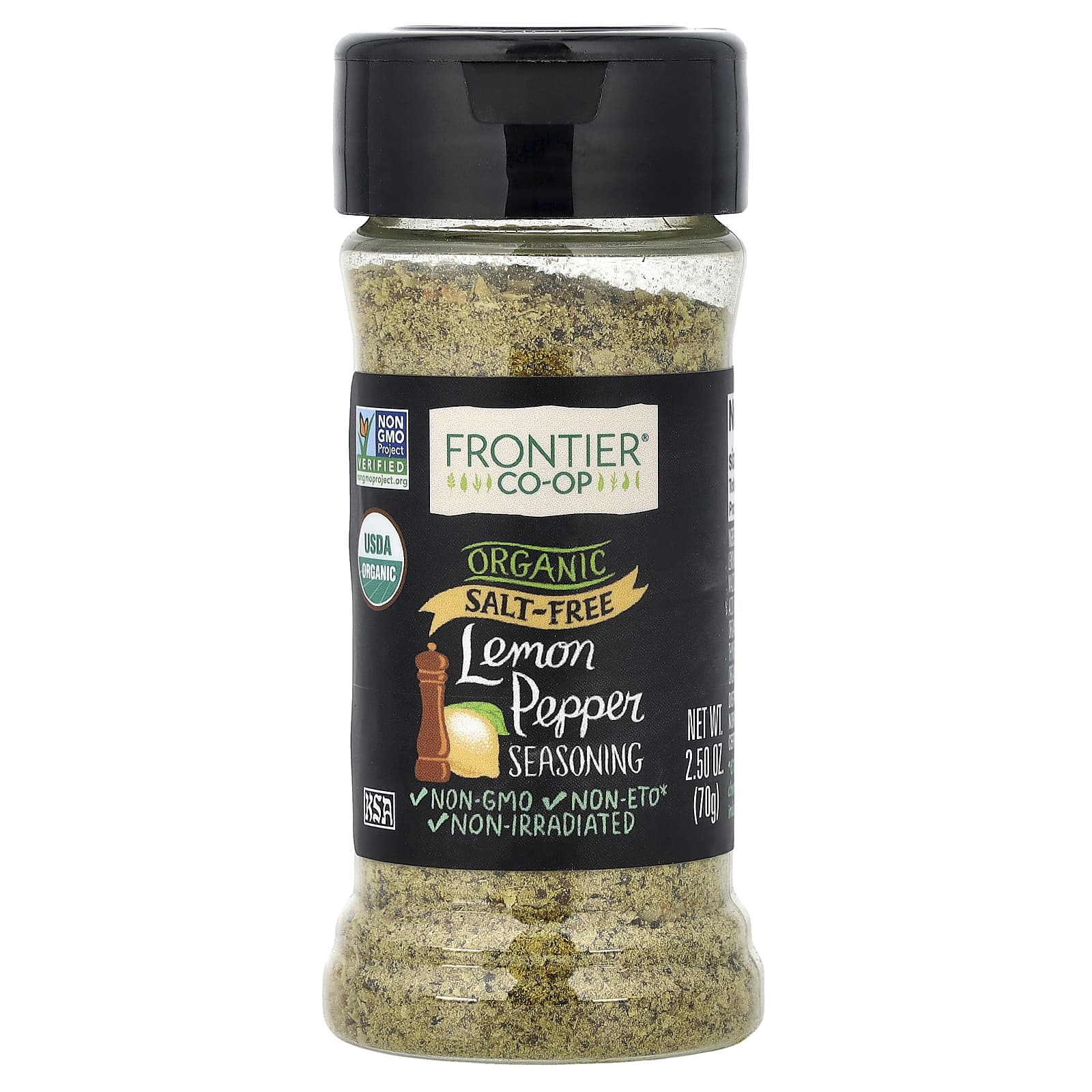 Приправа Frontier Co-op Organic Lemon Pepper Salt-Free, 70 г