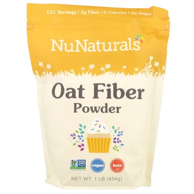 Порошок NuNaturals Oat Fiber, 454 г