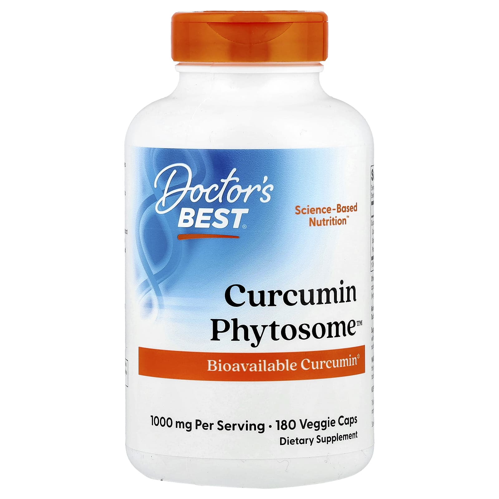 Куркумин Doctor's Best Phytosome™, 500 мг, 180 растительных капсул