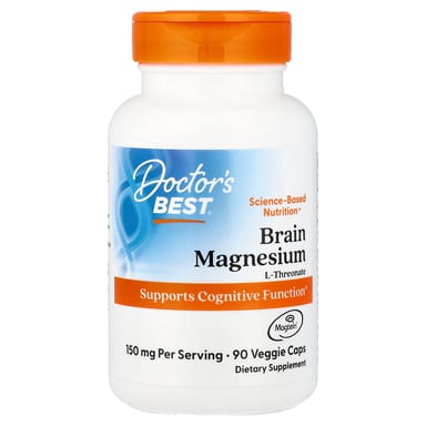 Магний Doctor's Best Brain with Magtein®, 50 мг, 90 растительных капсул