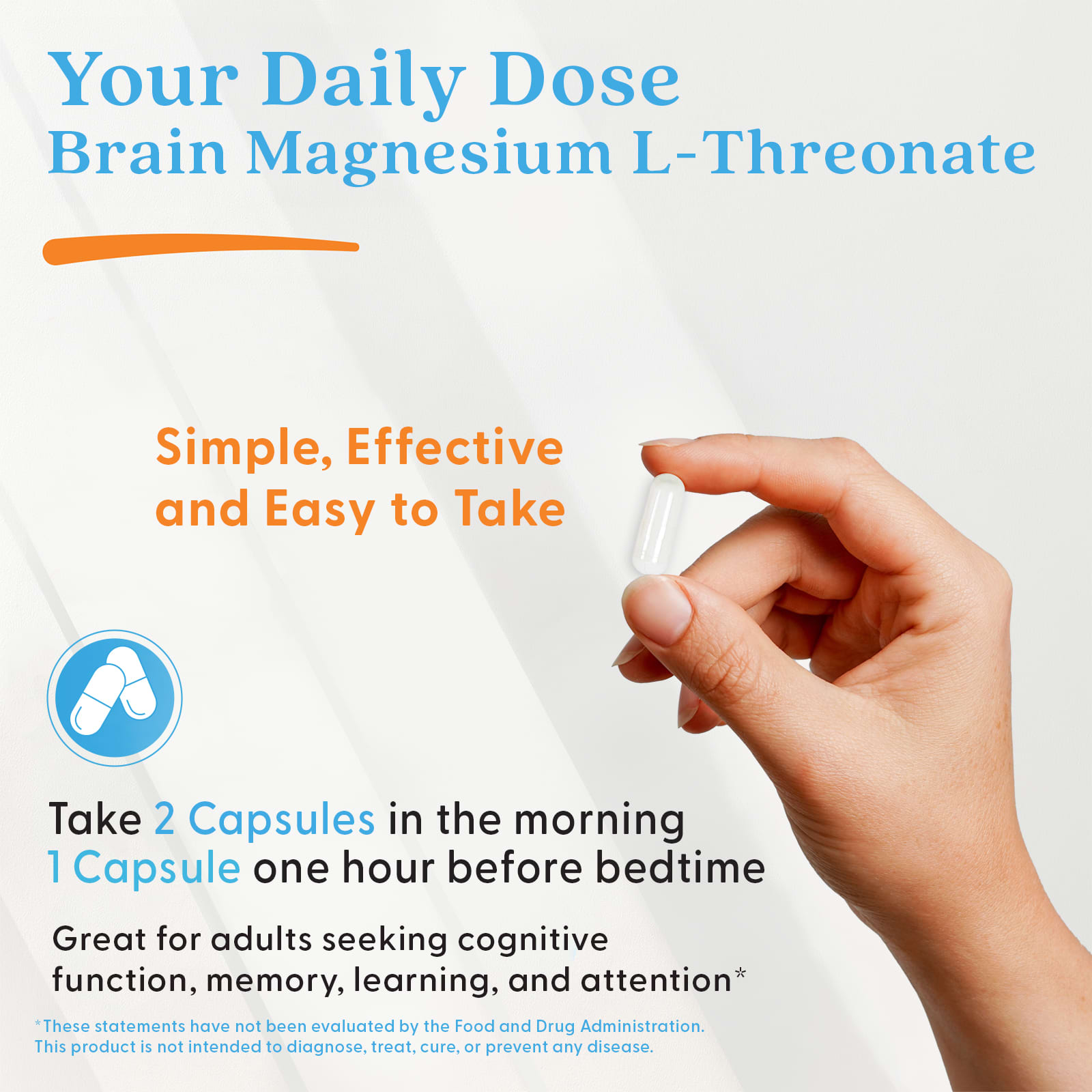 Магний Doctor's Best Brain with Magtein®, 50 мг, 90 растительных капсул — фото 7