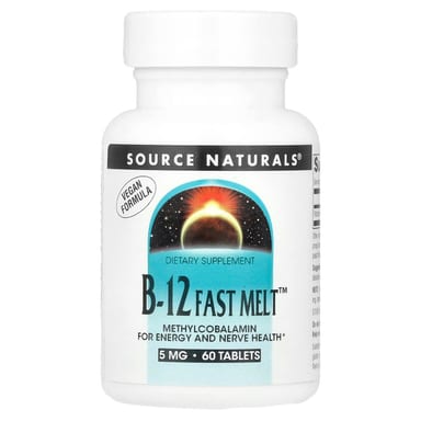 Витамин B12 (быстрорастворимый) Source Naturals™, 5 мг, 60 таблеток