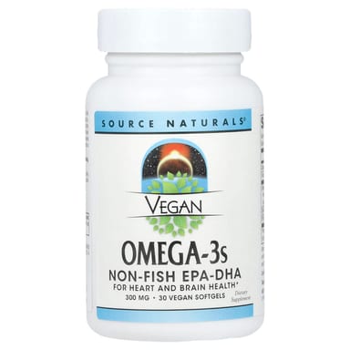 Веганская омега-3 Source Naturals Vegan Omega-3s, 30 мягких капсул
