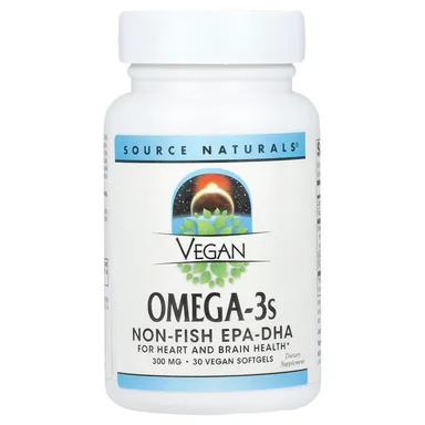 Фото товара: Веганская омега-3 Source Naturals Vegan Omega-3s, 30 мягких капсул