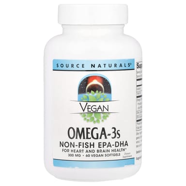 DHA Source Naturals Vegan Omega-3s Non-Fish EPA- 60 Vegan, 300 мг, мягкие капсулы